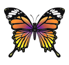 Download a picture Butterfly emotion by Huawei  on a colorless background in PNG
