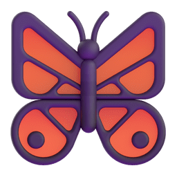 Copy drawings Butterfly symbol by Microsoft Teams for PC and Android no background in png