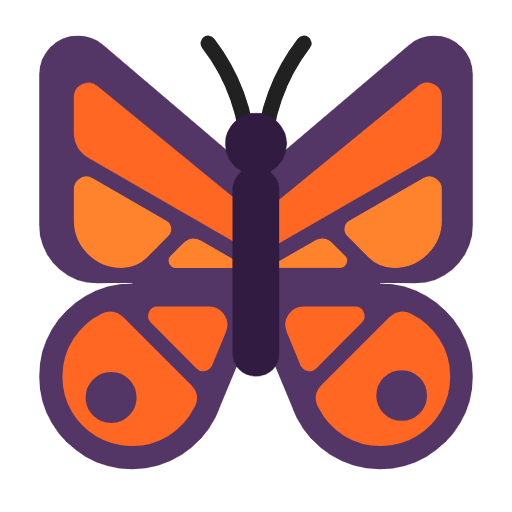 Save pics Butterfly emotion by Microsoft 11 on a clean background in PNG