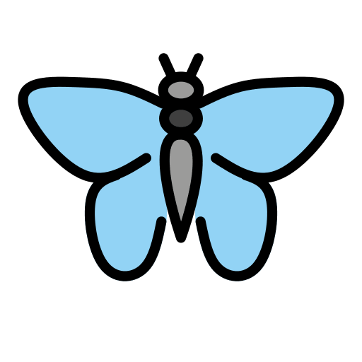 Upload image Butterfly smiley-emoji by HfG Schwäbisch Gmünd оn a transparent background in png