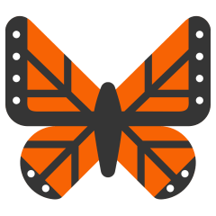 Download a drawing Butterfly smiley by the Skype on a translucent background in PNG