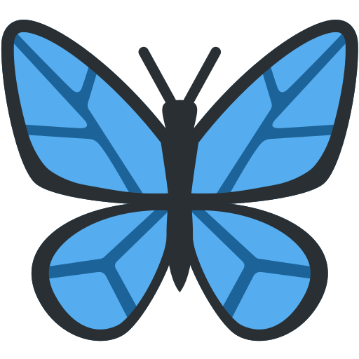 Save drawings Butterfly symbol of emotion on Twitter / X for PC on a colorless background in PNG
