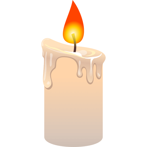 Закачать фотку эмоции Свечка от JoyPixels на просвечивающем фоне в PNG