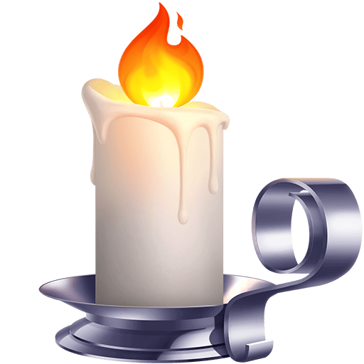 Копировать фотку символа настроения Свечка в подсвечнике от Твиттера на прозрачном фоне в ПНГ