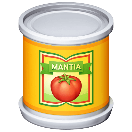 Загрузить изображение эмотикона Банка с консервированой едой от Фейсбук на чистом фоне в PNG