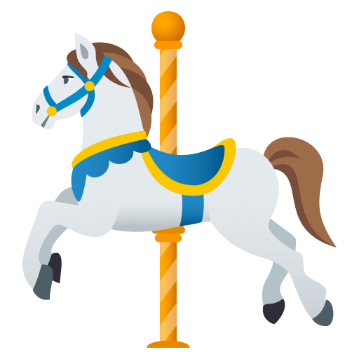 Download pics Carousel Horse emoticon by JoyPixels no background in PNG