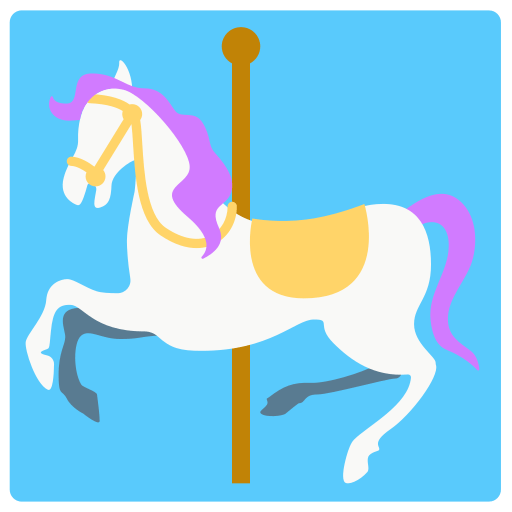 Download a pic Carousel Horse emoji-smiley by Microsoft 11 on a clean background in png