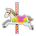 Upload a figure Carousel Horse emoji-smiley на PlayStation on a colorless background in png