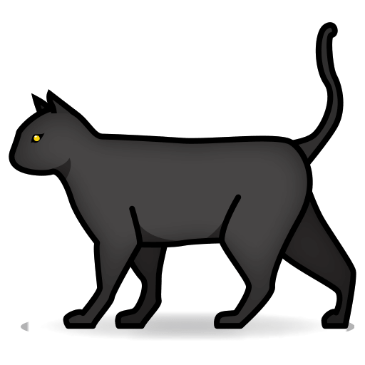 Download a drawing Domestic Cat symbol of emotion by Emojidex on a colorless background in PNG