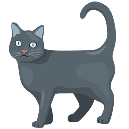 Copy pictures Housecat emoticon by Facebook's Messenger platform on a translucent background in PNG
