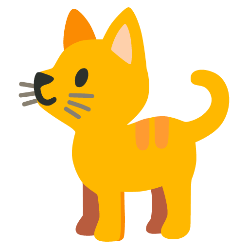 Copy a figure Feline smiley-emoji created by Google on a clean background in PNG