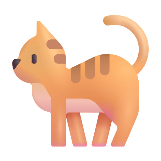 Copy a picture Pussycat emotion of the Microsoft set оn a transparent background in PNG