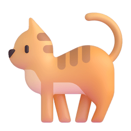 Upload a pic Cat emoji by Microsoft Teams for PC and Android on a translucent background in png