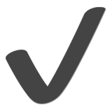 Copy figures Tick emoji-emoticon from Apple iOS оn a transparent background in PNG