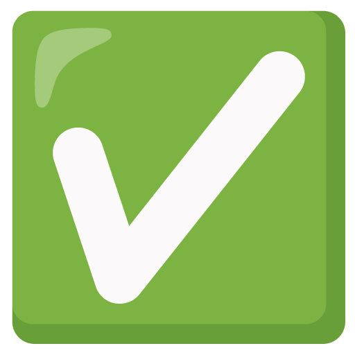 Download pictures Green Check Mark symbol created by Google on a translucent background in png