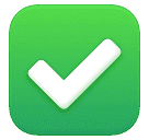 Copy image Green Tick emoticon by Huawei  оn a transparent background in PNG