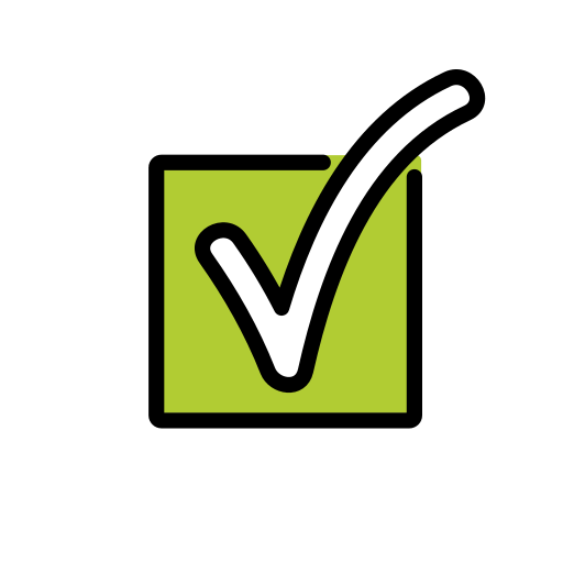 Save photos Check Mark Symbol smiley-emoji by HfG Schwäbisch Gmünd on a clean background in PNG