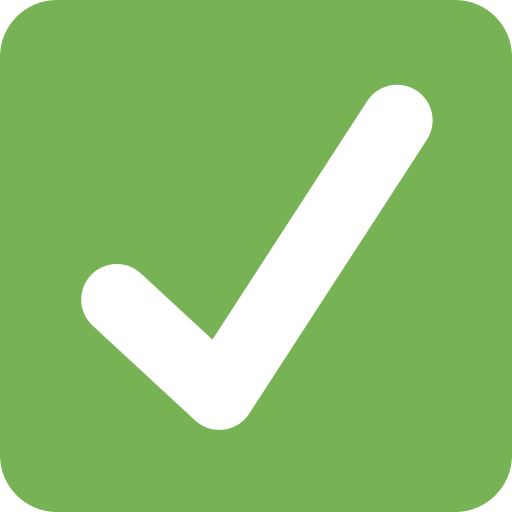 Save image Green Tick symbol on Twitter / X for PC on a clean background in PNG