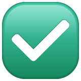 Download a photo White check mark on green background smiley-emoji by WhatsApp for Android and PC оn a transparent background in png