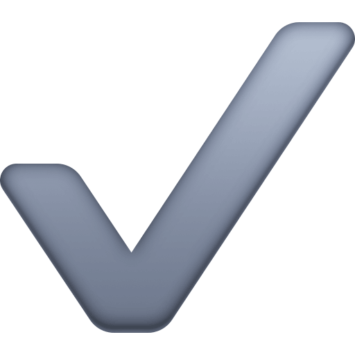 Download a picture Heavy Check Mark smiley by Facebook without a background in png