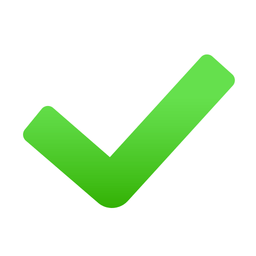 Download a figure Check Mark emoji by Icons8 on a translucent background in PNG