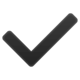 Copy a photo Black Mark Correct symbol by WhatsApp for Android and PC оn a transparent background in PNG