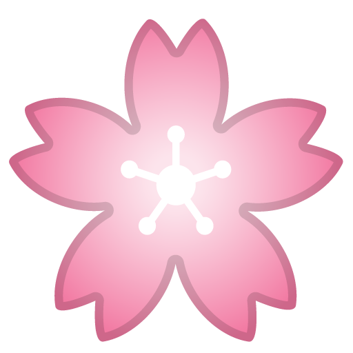 Сохранить фото оригинального смайлика Цветущая Сакура от Гугла 2017 на прозрачном фоне в png