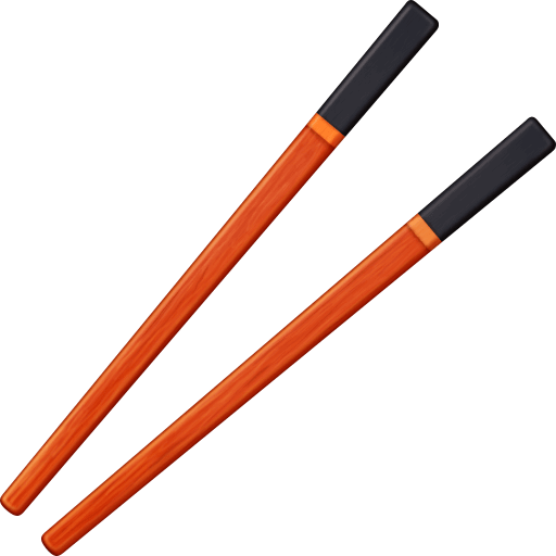 Сохранить графику лица-символа Японские палочки от Фейсбук на чистом фоне в png