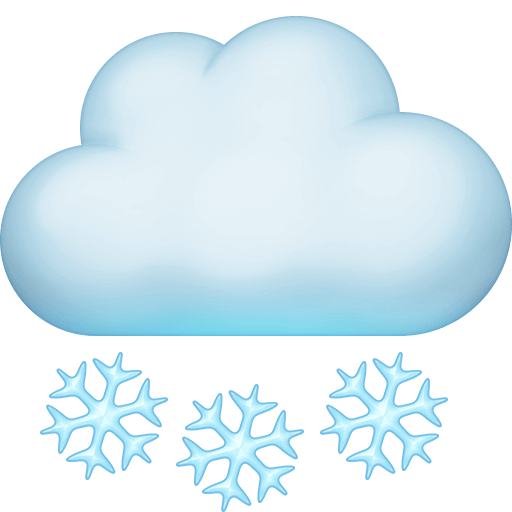 Copy image It's snowing emoji by Facebook оn a transparent background in png