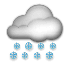 Save a drawing Cloud with Snow emoticon by LG on a clean background in png