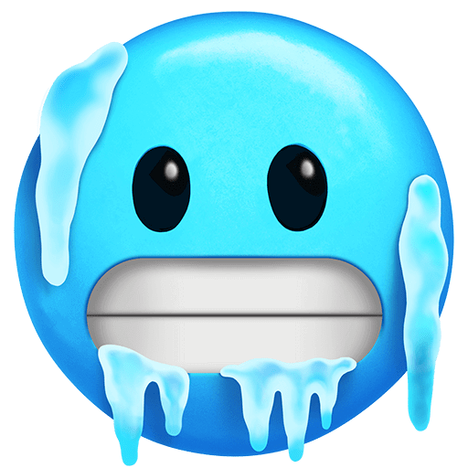 Upload image Face with chattering teeth from the cold emoji-smiley by Twitter without a background in PNG