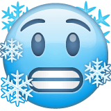 Save pics Blue Face from the Cold emoticon by WhatsApp for Android and PC оn a transparent background in PNG