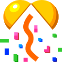 Save a pic Confetti smiley-emoji by Au by KDDI no background in PNG