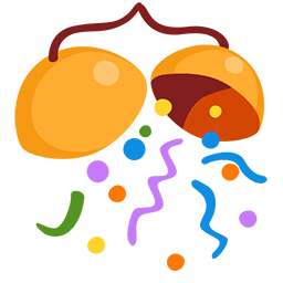 Upload drawings Confetti Ball emoji-smiley by Facebook's Messenger platform without a background in PNG