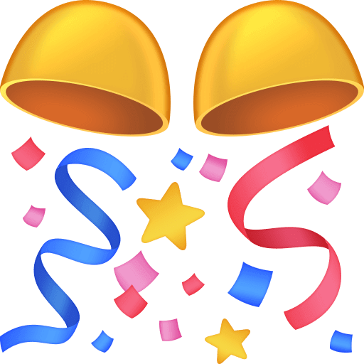 Copy a figure Confetti smiley-emoji by Facebook оn a transparent background in png