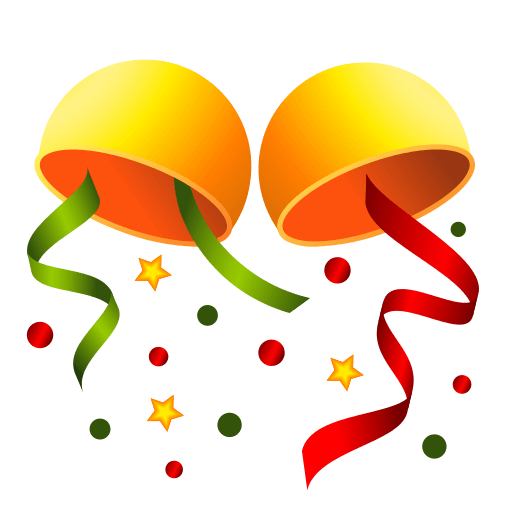 Save pics Confetti emoji by Icons8 on a clean background in png