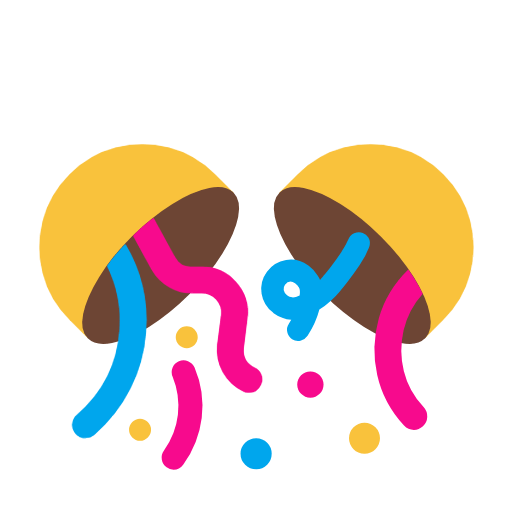 Upload image Confetti Ball emoji-smiley by Microsoft 11 оn a transparent background in PNG