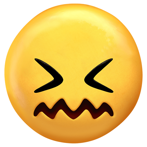 Save pics Frustrated emoji emoji-emoticon by Twitter on a colorless background in PNG