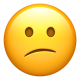 Закачать картинку иконки настроения Недовольное Лицо от Apple iOS на чистом фоне в PNG
