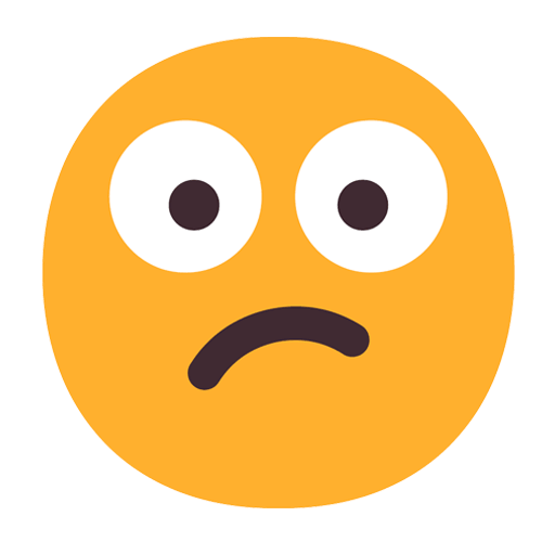 Копировать фото смайлика Озадаченное Лицо от Microsoft 11 на чистом фоне в png