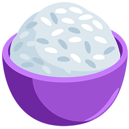 Загрузить фотку эмотикона Отварной рис от платформы Facebook Messenger без фона в PNG