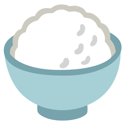 Скачать фотки лица-символа Вареный рис от Гугла без фона в PNG