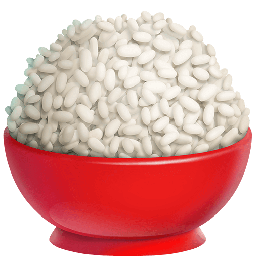 Скачать картинки смайла Миска риса от Твиттера на просвечивающем фоне в пнг