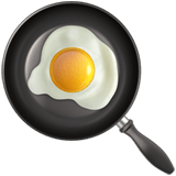 Upload a drawing Omelette smiley from Apple iOS on a clean background in png