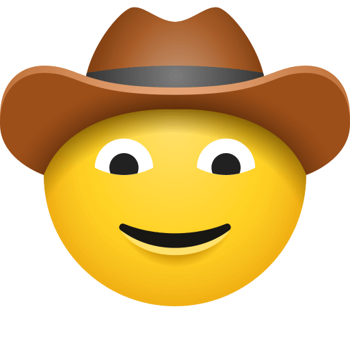 Upload pictures Face with Cowboy Hat symbol of emotion by Icons8 оn a transparent background in png
