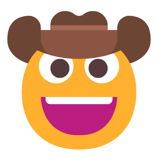 Download a picture Cowboy smiley-emoji by Microsoft 11 without a background in png
