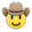 Upload a figure Cowboy Face emoji-emoticon на PlayStation on a colorless background in PNG