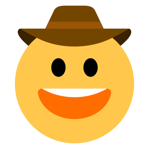 Download pictures Face with Cowboy Hat emotion by Toss Face 토스페이스 without a background in PNG