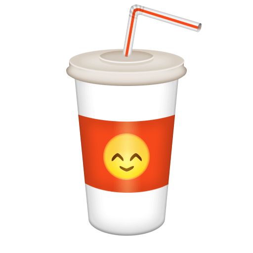 Download a photo Soda Pop symbol of emotion by Emojipedia on a clean background in png