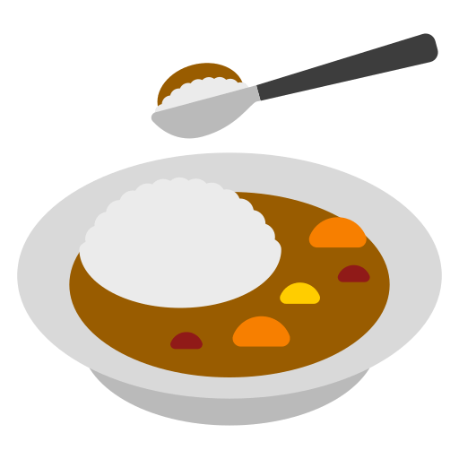 Upload figures Curry and Rice emoticon by Toss Face 토스페이스 on a colorless background in PNG